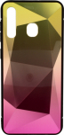 Mocco Stone Ombre Back Case Silicone Case With gradient Color For Apple iPhone X / XS Yellow - Pink