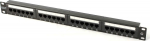 Digitus Patch panel 19" 24 ports, kat.5e, U/UTP, 1U, czarny (complete)
