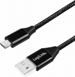 Kabel USB LogiLink USB-A - microUSB 1 m Czarny (CU0144)