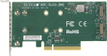 Super Micro Supermicro AOC-SLG3-2M2 - Schnittstellenadapter - M.2 - Expansion slot on 2 x M.2 - M.2 NVMe Card - Low-Profile - PCIe 3.0 x8 (AOC-SLG3-2M2-O)