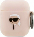 Karl Lagerfeld Case Karl Lagerfeld KLA2RUNIKP Apple AirPods 2/1 cover pink/pink Silicone Karl Head 3D