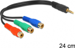 DELOCK Video Cables 1x 3.5mm Klinke -> 3x Cinch St/Bu 0