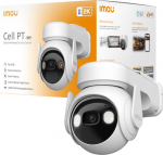 Imou Cell PT, Smart full color night vision PT camera, 3MP, 1/2.8" progressive CMOS, H.265/H.264, 30fps@1296, 3.6mm lens, FOV 88&deg;, IR up to 30m, 8x digital zoom, micro SD up to 256GB, Built-in Mic & Speaker, 110dB Siren and spotlight