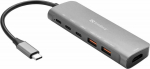 Sandberg USB-C Dock HDMI + 2xUSB-A +, 2xUSB-C + PD100W USB-C Dock