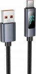 Kabel USB A do USB C Hoco 5A z display 1 m X112 czarny