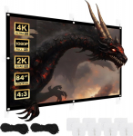 Maclean projection screen, 84", 175x131cm, 25mm 4:3 border, tension hooks, MC-166