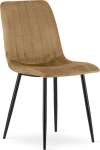 Leobert LAVA velvet chair brown elegant black legs dining room living room