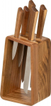 Knife Set HARMONY, wooden stand + 5 Knife, 6 element&oacute;w