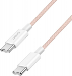 LogiLink USB-C 0.5m w pink nylon braid - kabel LogiLink USB-C - USB-C 0.5m M/M nylon braid, pink