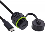 InLine InLine&reg; USB-C-Kabelkupplung, IP68, geschirmt, Buchse zu Stecker, 50cm
