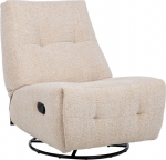 Recliner armchair WILLA with swinging and rotating manual mechanism, beige