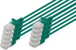 Digitus CAT6 U/UTP SLIM PA 10X1M GREE, 10X 1M LSZH AWG 32/7 GREEN