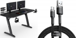 Desk SENSE7 Nomad Classic Czarne 140x60 cm + kabel usb