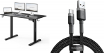 Desk SENSE7 NOJO LIGHT Black 120 cmx60 cm + kabel usb