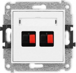 Karlik MINI Double speaker socket mechanism white mat 25MGG-2