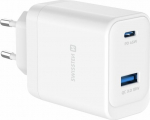 Swissten Travel Charger Core Gan USB-C PD 45W / USB-A QC 18W QC