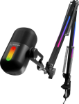 Rampage ARPEJ Gaming Condenser Shoulder Microphone z RGB czarny - Rampage ARPEJ Gaming Condenser Shoulder Microphone z RGB czarny