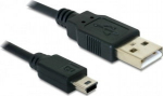 DELOCK USB Kabel A -> Mini-B St/St 0.70m sw