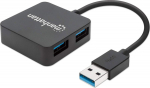 MANHATTAN USB-HUB 4-Port USB 3.0 schwarz