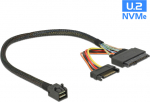 Delock Internes SAS-Kabel - SFF-8643 (M) to SATA power connector, U.2 (SFF-8639)