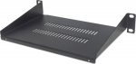 INTELLINET 10" Fachboden 150mm front Mont. 1HE perforated sw