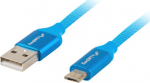 Lanberg | USB Micro to USB-A 2.0 Cable Blue Premium QC 3.0, 1 m | CA-USBM-20CU-0010-BL | USB Micro to USB Type-A