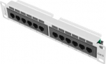 Lanberg Patch Panel 12 port 1U 10" kat.6 UTP szary - Patch Panel 10"/1U kat. 6, 12 ports, szary