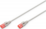 DIGITUS CAT 6 U/UTP Slim Patchkabel, 3m, grau