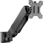 LogiLink mounting component (Gelenkarm, VESA Adapter plate, gas spring) - einstellbarer Arm - f&uuml;r Monitor - Aluminium, Stahl - mattschwarz - screen size: 33-68.6 cm (13"-27")