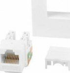Lanberg JACK 45X45 RJ45 + KEYSTONE KAT.6 UTP WHITE LANBERG