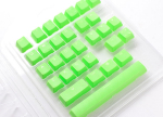 Ducky Rubber Keycap Set, 31 Tasten, Double shot, gummiert, f&uuml;r Backlight - gr&uuml;n
