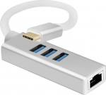 Helos Hub - 3 x SuperSpeed USB 3.0 + 1 x 10/100/1000