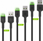 Cable USB Green Cell USB-A - USB-C 2 m Czarny (KABGCSET01)