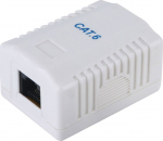 Equip Aufputzdose Cat6 1-Port RJ45 UTP RAL 9010 ws polybag