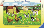Ravensburger v&auml;ike plaatpusle 15 tk Farmiloomad aasal