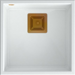 Sink Quadron DAVID 40 GraniteQ snow white/copper elements