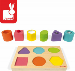 Janod Wooden Sensory Shapes and Sounds Puzzle