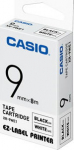 Casio tape XR-9 WE 9mm / XR-9WE1 (black on white)