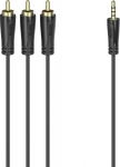 Hama 00205154, 3.5mm, Male, 3 x RCA, Male, 1.5 m, Schwarz