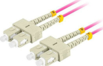 Lanberg PATCHCORD FIBER OPTIC MM SC/UPC-SC/UPC DUPLEX 3.0MM OM4 50/125 LSZH 1M PURPLE LANBERG