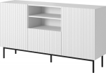 Cama MEBLE PAFOS chest of drawers on a black steel frame 150x40x90 cm white matt