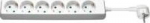 MicroConnect 6-way Schuko Socket 3M White, Without ON/OF switch