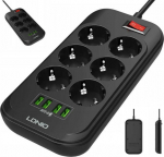 Listwa zasilająca LDNIO SE6403 6 nests + 4x USB Przedłużacz