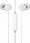 29 Headphones HP DHE-7000, headphones with microphone, volume control, White, 2.0, in-ear type 3.5 mm jack