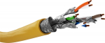 Wentronic Goobay GHMT-zertifiziertes CAT 8.1 Verlegekabel S/FTP PiMF Gelb - Verlegekabel - Netzwerk