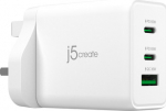 j5create 65W GAN USB-C 3-PORT CHARGER, UK WHITE