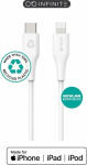 eSTUFF INFINITE (GRS) USB-C to, Lightning Cable MFI 2m White