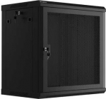 LANBERG Wall mount cabinet 19inch 12U 600x450 mesh doora black flat pack