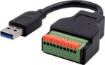 Exsys USB 3.1 Adapter USB-A Stecker - Terminalblock - Adapter - Digital/Data
