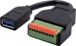 Exsys USB 3.1 Adapter USB-A Buchse - Terminalblock - Adapter - Digital/Data